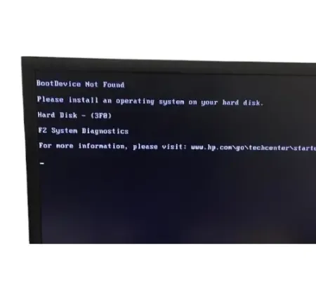 Komunikat o braku urządzenia rozruchowego — Boot device not found w laptopie