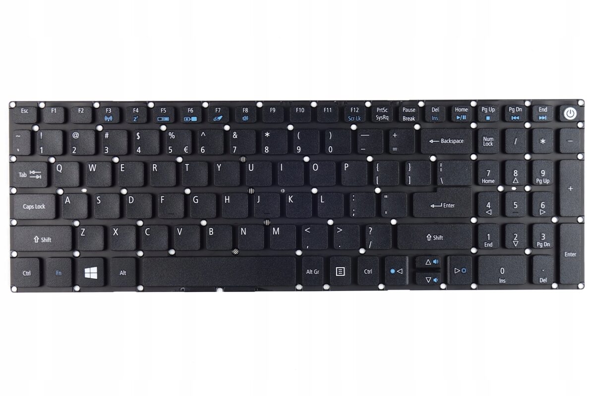 Zamienna klawiatura laptopa z blokiem numerycznym — zmiana układu językowego